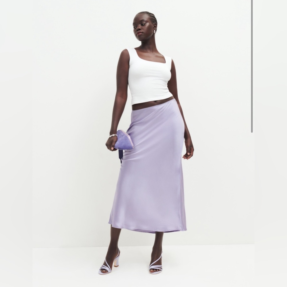Reformation Layla Silk Skirt